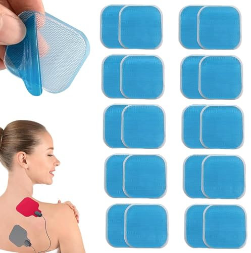 20 Stück TENS Elektroden Pads, 45×45 mm, Netzstoff Hydrogel, Für TENS Geräte, Hochwertige Materialien, Einfach zu Bedienen, Ideal Für Muskelstimulation, Therapie Und Fitness