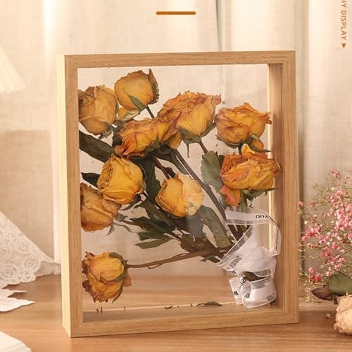 KnSam Bilderrahmen 30x30 cm Holz, Posterrahmen MDF Horizontal & Vertikal Quadrat Picture Frame Tischplatte Holzrahmen für Wohnzimmer, Schlafzimmer, Arbeitszimmer