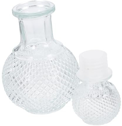 COLLBATH licorera contenedor de whisky botellas vacias de vidrio decantador de whisky botella dispensadora de whisky dispensador de vaso de whisky Transparent