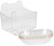 LIFKOME 4 Piezas Escupehuesos transparente tazón de mezcla de plástico ensaladera de plastico recipiente transparente para mezclar tazón de almacenamiento de frutas la mascota