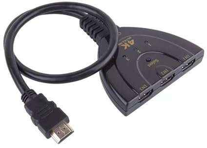 HDMI Verteiler HDMI Switch 4K,hdmi Verteiler 3 in 1 Out,für Supports Switch, PS4, PC, Spielkonsole, X-Box, HDTV, Laptop