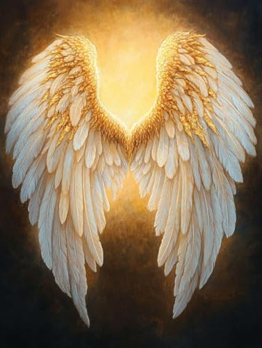 Generisch 5D Engelsflügel Diamant Painting Pictures, DIY Diamant Art Painting Kits, Diamond Painting Set for Adults Anfänger, Mosaic Making Home Decor 30x40cm 1942