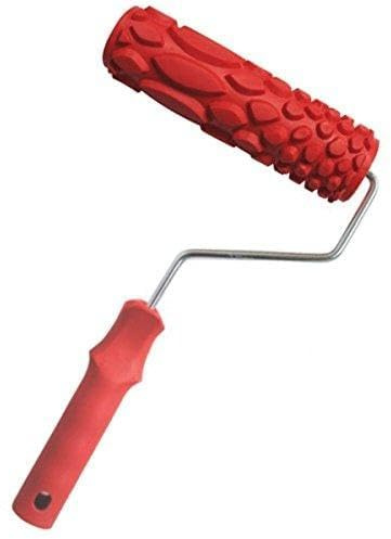 Rouleau de peinture en relief de 17,8 cm avec poignée en plastique, rouleau texturé multi-motifs pour murs, outils de peinture, design mural décoratif