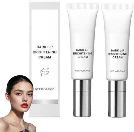 Dark Lip Brightening Cream, Lip Lightening for Dark Lips, Advanced Lightenings Formula, Brightening Lip Balm for Smokers & Non-Smokers, Daily Repair, Deep Moisturizing,Visible Results (2PC)