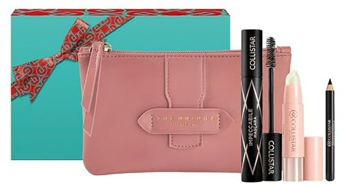 Collistar Makelloses Geschenk-Set, Wimperntusche mit Twist Balmy Gloss, Mini-Bleistift und Tasche, Kosmetik-Set
