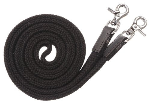 Tough 1 Royal King Deluxe Flachseilzügel, schwarz, 1,9 cm Durchmesser