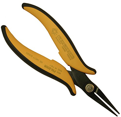Piergiacomi Glatte Spitzzange, Spitzenbreite 1.2 mm, Backenlänge 32 mm, Ideal für schwer zugängliche Stellen Stahlstärke 3 mm, 1 Stück, PN2006