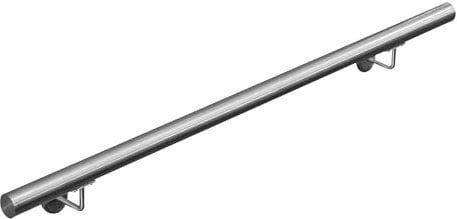 V2Aox Handlauf Treppengeländer aus Edelstahl, Durchmesser: 4,2 cm, Rostfrei & Wetterfest, Inklusive Montagematerial, Halter, Länge: 140 cm