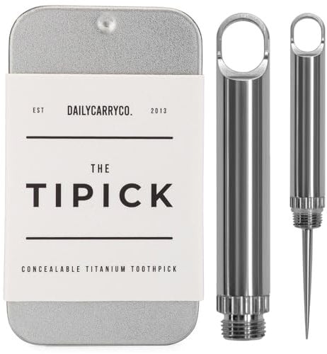 DAILYCARRYCO. Micro tipick Outdoor Cure-dents EDC Porte-clés Outil Camping Pique-nique avec étui de protection