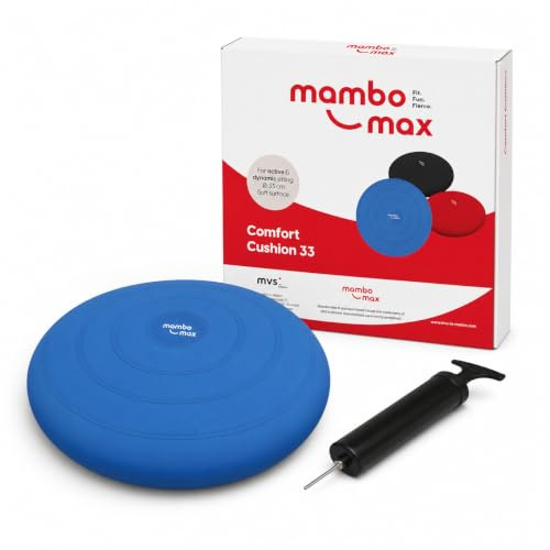 Mambo Max Mvs Kissen Aria 33 cm + Pumpe Sitzheizung Liscia Postura Comfort Cushion Air blau