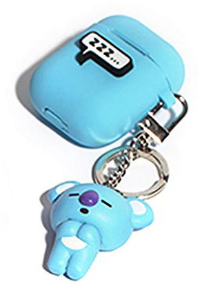 BT21 Silikon-Schutzhülle für Apple Airpods mit Schlüsselanhänger (Koya)