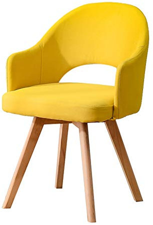 Esszimmerstühle für die Küche, Mid Century Modern Lounge Chair, Accent Armlehnstühle mit gepolsterten und massiven Holzbeinen, für Restaurant/Pub/Cafe/Wohnzimmer/Hotel