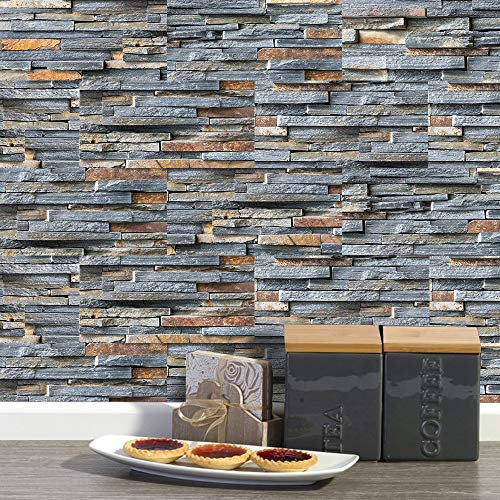 Bricks Effect Wall Sticker for TV Walls/Sofa Background Bedroom Kitchen Bathroom Wall Decor,Tile Transfers Sticker for Home Decor, Peel & Stick self-Adhesive Splashback Tile Decals, 27 pcs