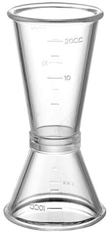 Double Head Measuring Cups Plastic Bar Jigger Cocktail Measuring Cup Transparent Liquor Measure Tool for Bartender