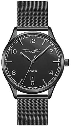 THOMAS SABO Damen Analog Quarz Uhr mit Edelstahl Armband WA0362-202-203-36 mm