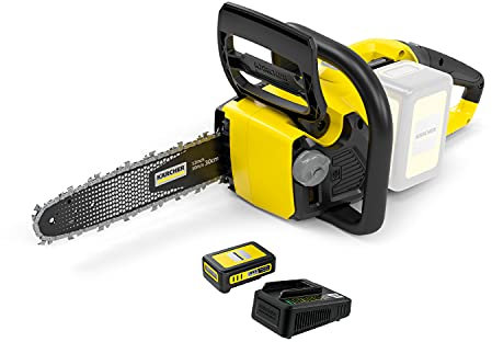 Kärcher Motosega con batteria da 18 V CNS 18-30, incl. batteria da 18 V/5 Ah e caricabatterie, barra di guida: 30 cm, lubrificazione automatica catena, potenza: max. 70 tagli