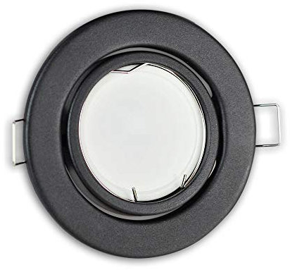 6x LED Einbaustrahler Set anthrazit rund 5 Watt warmweiß 230V super flach - Einbauleuchte schwenkbar und dimmbar - 70mm Bohrloch Einbau-Spot Decken-Strahler Deckeneinbaustrahler