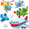 alles-meine.de GmbH Wandsticker Motivwahl Erwachsene & Kinder - 7 TLG. Set - Flugzeug - Helikopter & Hubschrauber - selbstklebend + wiederverwendbar - Wandtattoo - Aufkleber ..