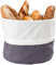 Rosenstein & Söhne Brotkasten: XL-Brotkorb aus 100% Baumwolle, verschließbare Kordel, waschbar, Ø25cm (Beuteltasche, Brotbeutel Leinen, Mitbringsel)