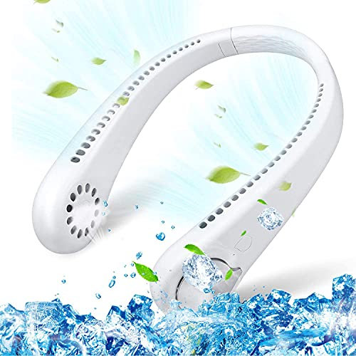 Portable Neck Fan,USB Rechargeable Portable Hanging with 360° Airflow, 3 Speeds Free Adjustment Personal Cooling Fan,Suitable for Traveling,Sports,Office
