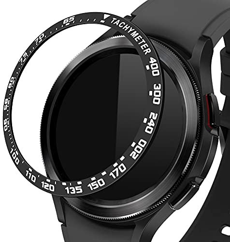 kwmobile Protezione Display Compatibile con Samsung Galaxy Watch 4 Classic (46mm) Fitness-Tracker - Sticker Proteggi-Schermo per Smart-Watch Nero/Argento