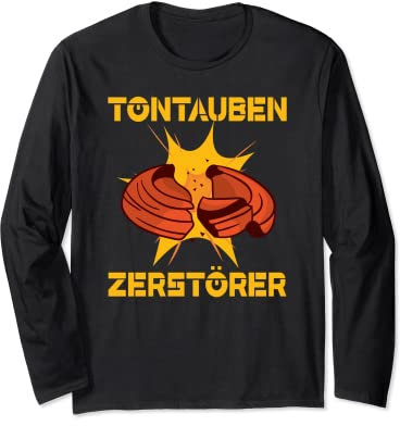 Tontauben Zerstörer Tontaubenschießen Gewehr Sportschütze Langarmshirt