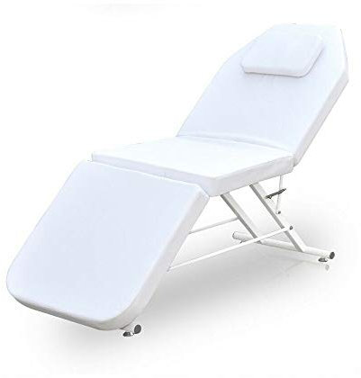 TIXBYGO Kosmetikstuhl Mobile Kosmetikliege Massageliege Therapieliegen klappbar Massageliege aus Feinzellenschaumstoff Einfacher Transport (Weiß)