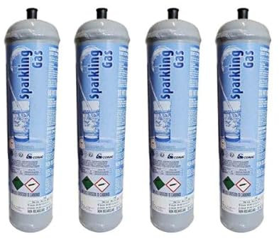 4 bouteilles de CO2 jetables de 600 g e290 pour eau pétillante