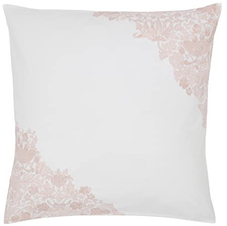 Morris & Co Strawberry Thief Cochineal Pink Bedding Range (Large Square Embroidered Pillowcase 65cm)