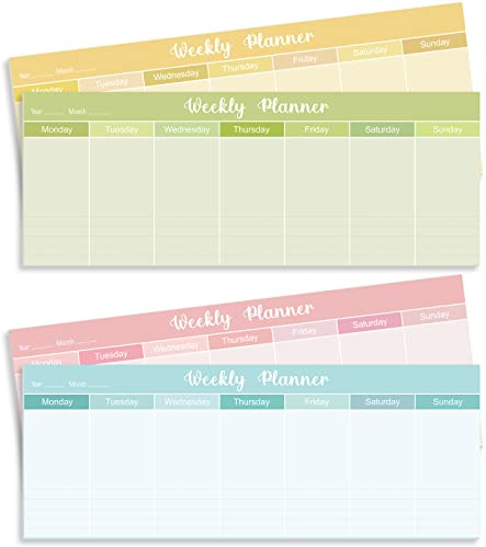 Geyee 120 Sheets Weekly Planner Notepad Tear off
