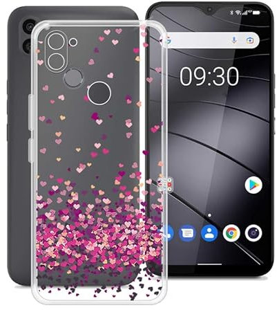 HGJTF für Gigaset GS5 Lite Hülle (6.3), Ultra Dünn Silikon Bumper Stoßfest Handyhülle Schale Tasche, Transparent Weiche TPU Anti-Kratzer Cover Schutzhülle für Gigaset GS5 Lite - WM85
