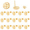 DICOSMETIC 50pcs Texturé Plat Rond Boucle d'oreille Boucles d'oreilles Rondes Plates Résultats de Boucle d'oreille en Acier Inoxydable Or Rondes Boucle d'oreille DIY avec Écrous d'oreille