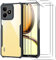 NUCNOK Funda para Realme C53 + [3 Pack] HD Protector de Pantalla Cristal Templado,Proteccíon de Silicona Suave TPU Antichoque Case