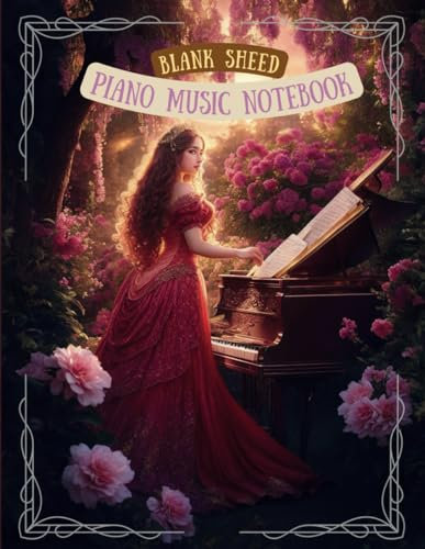 Piano Blank Sheed Music Notebook - Music Manuscript Paper Notebook for Princess: Music Composition Notebook, 8.5x11 in x 120 pages