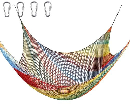 3 x 4,5 m Frachtnetze für Kletterseil, Kinderspielplatz, Kinderspielplatz, Sicherheitsnetz, Kletternetz für Kinder, Outdoor, Baumhaus, verbessertes dickes, doppellagiges Spielplatznetz