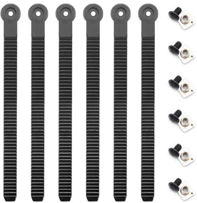 6PCS/ 10PCS Snowboard Ankle Ladder Strap, Roller Skating Shoes Strap Snowboard Ladder Strap Binding Replacement with Screws for Men Women Skating
