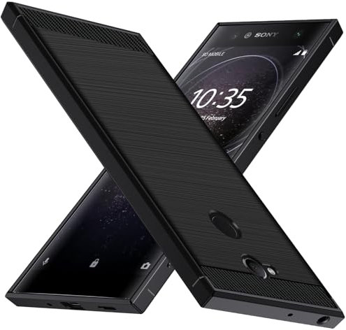 ivoler Silikon Hülle für Sony Xperia XA2 Ultra, [Militärischer Schutz] Stoßfest Handyhülle, Dünne Weiche Flexible TPU Kratzfest Schutzhülle Anti-Fingerabdruck Case Cover, Schwarz