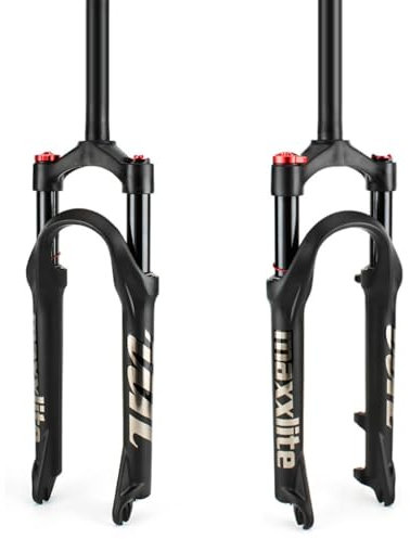 Forcella Sterzo MTB da 24 Pollici, Sospensione Bici MTB in Lega di Alluminio 28,6 Mm Tubo Dritto Corsa Freno a Disco 100 Mm