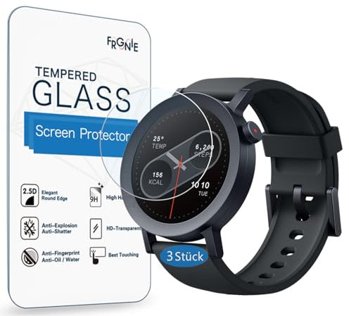 Frgnie Schutzfolie Kompatibel für CMF by Nothing Watch Pro 2 Smartwatch 1,32'' (3 Stück) 9H Härte Gehärtetes Glas Displayschutzfolie