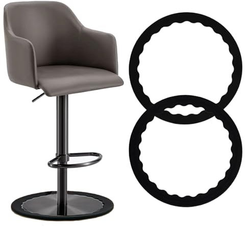 Bamyli Lot de 2 anneaux de protection pour pieds de tabourets de bar pour base ronde de 36,8 cm à 41,9 cm, protection de sol en silicone antidérapant, sans bruit, sans rayures, repose-pieds de chaise