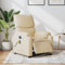 Cozynest Relaxsessel Fernsehsessel Liegesessel für Wohnzimmer, Ruhesessel Polstersessel, Stoff Massagesessel Elektrisch Creme Stoff