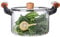 NNYCC Ollas de Vidrio Calentables para Cocinar con Mango de Madera,Olla de Vidrio Transparente para Restaurante de Cocina Casera,3.5l