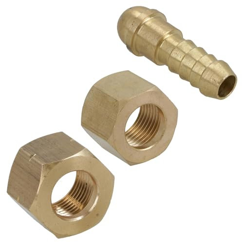 Lot de 2 raccords de tuyau de gaz à souder 3/8 avec écrous filetés 3/8 BSP RH + LH