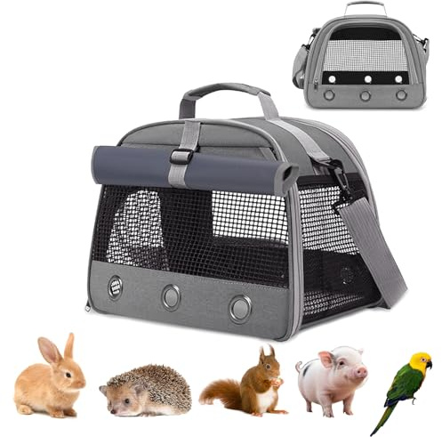 Watproofit Transporttasche für Katze & Kleintiere | Faltbare & Atmungsaktive Transportbox für Katzen, Kaninchen, Hamster & Meerschweinchen, Robust & Leicht