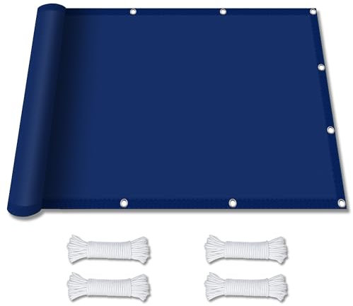 Sonnensegel Rechteckig 1.3 x 2 m Wasserabweisend Windabweisend Sunprotect Sonnensegel Outdoor Schattiernetz Vielen Größen mit Spannseilen für Balkon Garten Terrasse, Dunkelblau