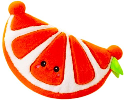 AQCQDQ Obst Plüschtiere,Kissen Puppe Wurfkissen,Plüsch Banane, Freche Früchtchen Schmusetier Geschenk,Kawaii Plüschkissen Spielzeug Geschenk für Jungen (20 cm,Zitrone)