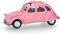 Herpa Modellauto Citroen 2CV offen, Hellrosa, Miniatur im Maßstab 1:87, Sammlerstück, Made in Germany, Modell aus Kunststoff