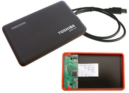 KALEA-INFORMATIQUE Contenitore USB esterno per dischi rigidi ZIF 1.8 a 40 fili tipo Toshiba, Samsung, HITACHI. Collegamento USB3 5G, con livello ZIF