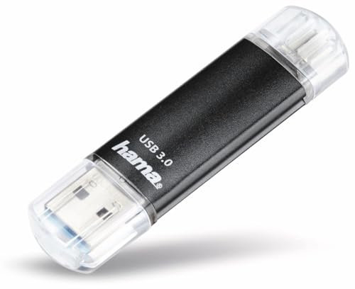 Hama 16GB USB-Speicherstick mit USB 3.0 & microUSB (2-in-1 USB-Stick, z.B. für Android Handy, Tablet, Computer, Notebook, PC, Laptop, MacBook, OTG, 40MB/s) Handy-Stick, Doppel Memory-Stick schwarz