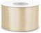 Satinband 50mm x 25m Rolle - FARBAUSWAHL in 3/6/12/18/25/38/50/75/100mm - farbecht & waschbar - Schleifenband für Hochzeit - Geschenkband zum Verpacken Dekorieren Basteln - Dunkel Creme 824